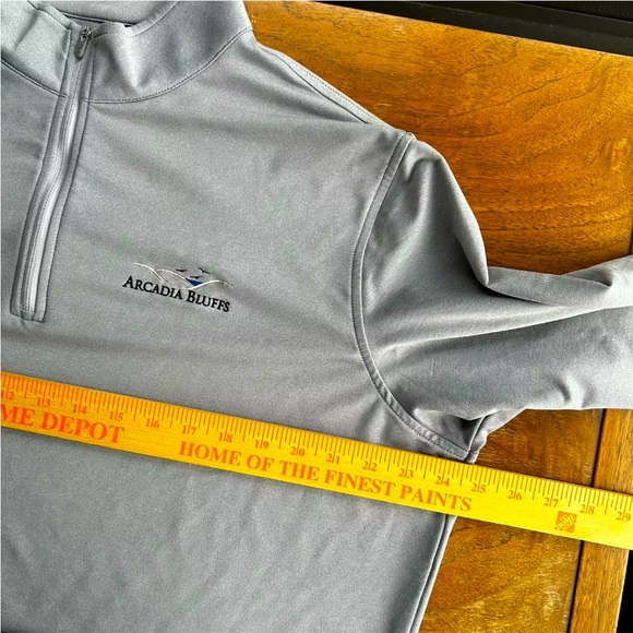 Peter Millar Perth Melange Performance Quarter Zip Mens Size Large Gale Gray - Picture 11 of 14